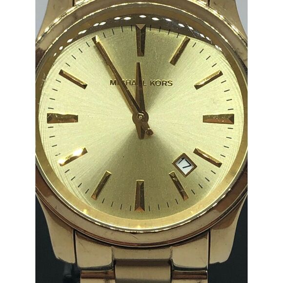 Michael Kors MK5160 Women's Stainless Steel Analog Champagne Dial Watch LB214 - Picture 2 of 11